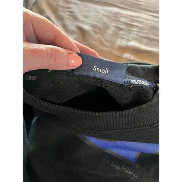 X-Large Brand Keith Haring Rare Sweatshirt Ape Back Purple Blue  Black Small - Picture 9 of 9